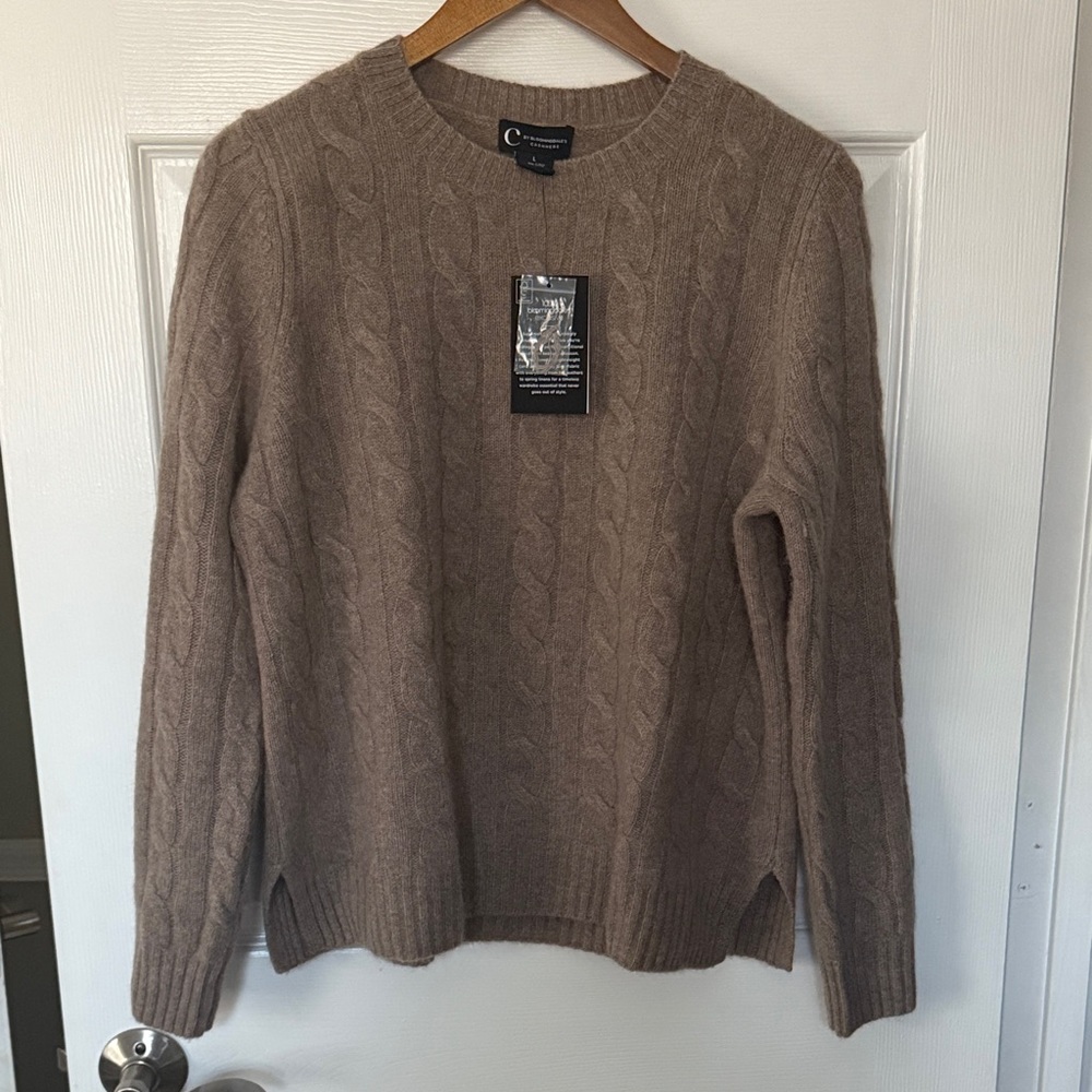 Bloomingdale's Women’s Cashmere Crewneck Sweater - Brown